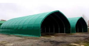 Projekt Hal tunelowych o lekkiej konstrukcji do przetrzymywania lekkich balotów - pokrycie plandeką